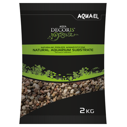 NATURAL MULTICOLORED GRAVEL 3 - 5 mm 2KG