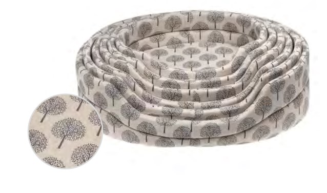 HAP PET BEDTIMBER LINEN OVAL 46CM