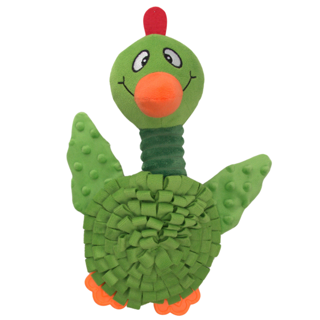 HAP TOY SNIFFY PLUSH BIRD GREEN