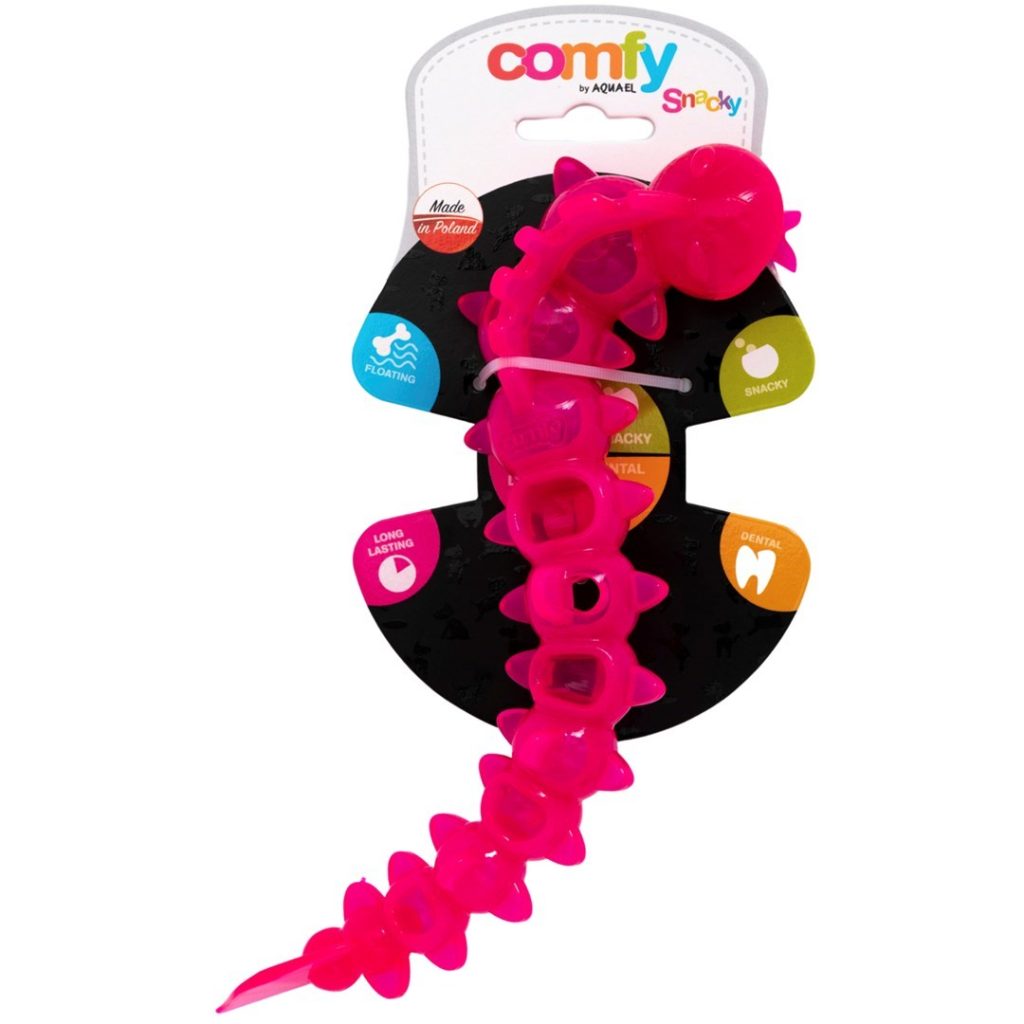 COMFY TOY SNACKY WORM 8CM PINK