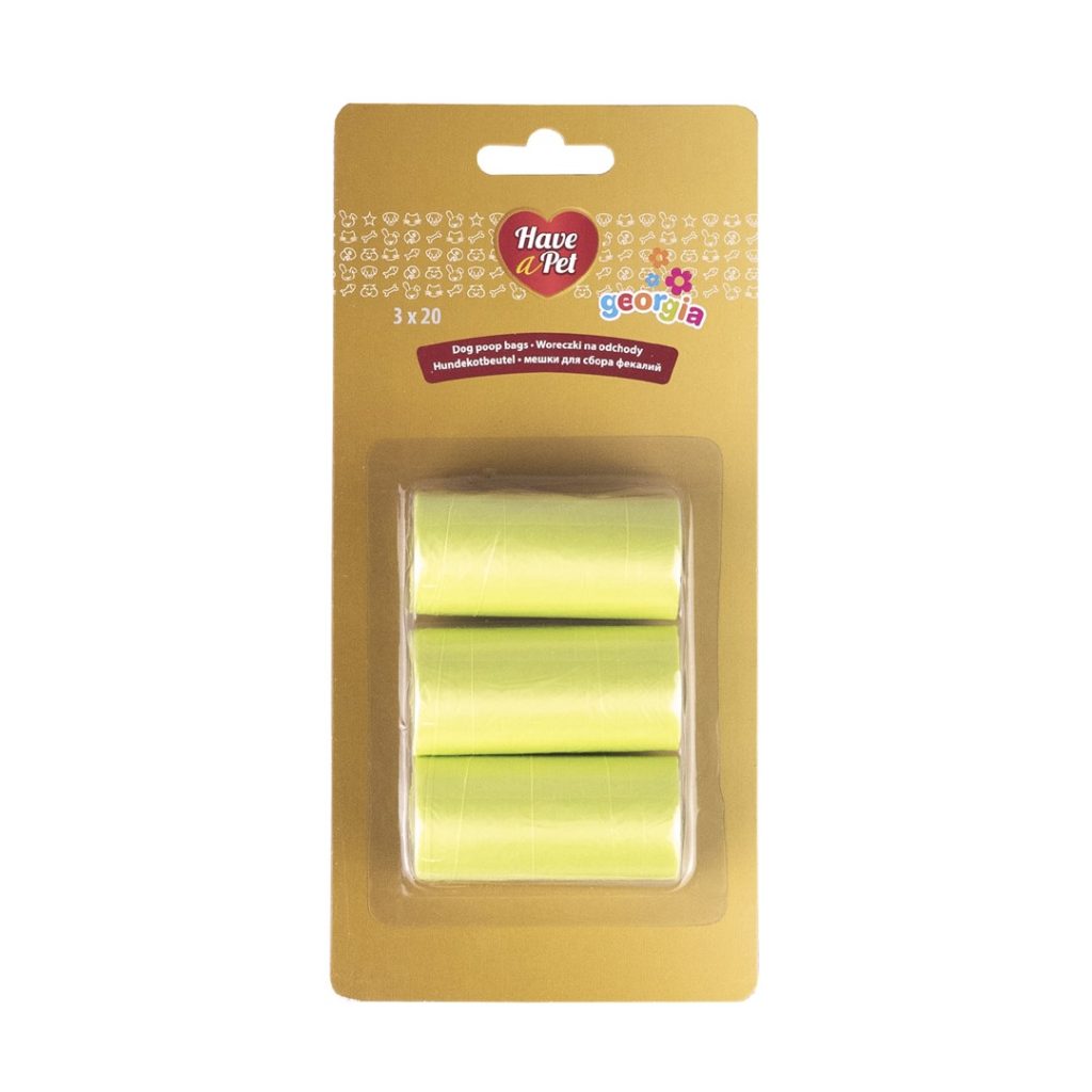 HAP POOP BAGS GEORGIA SCENT 3x20pcs
