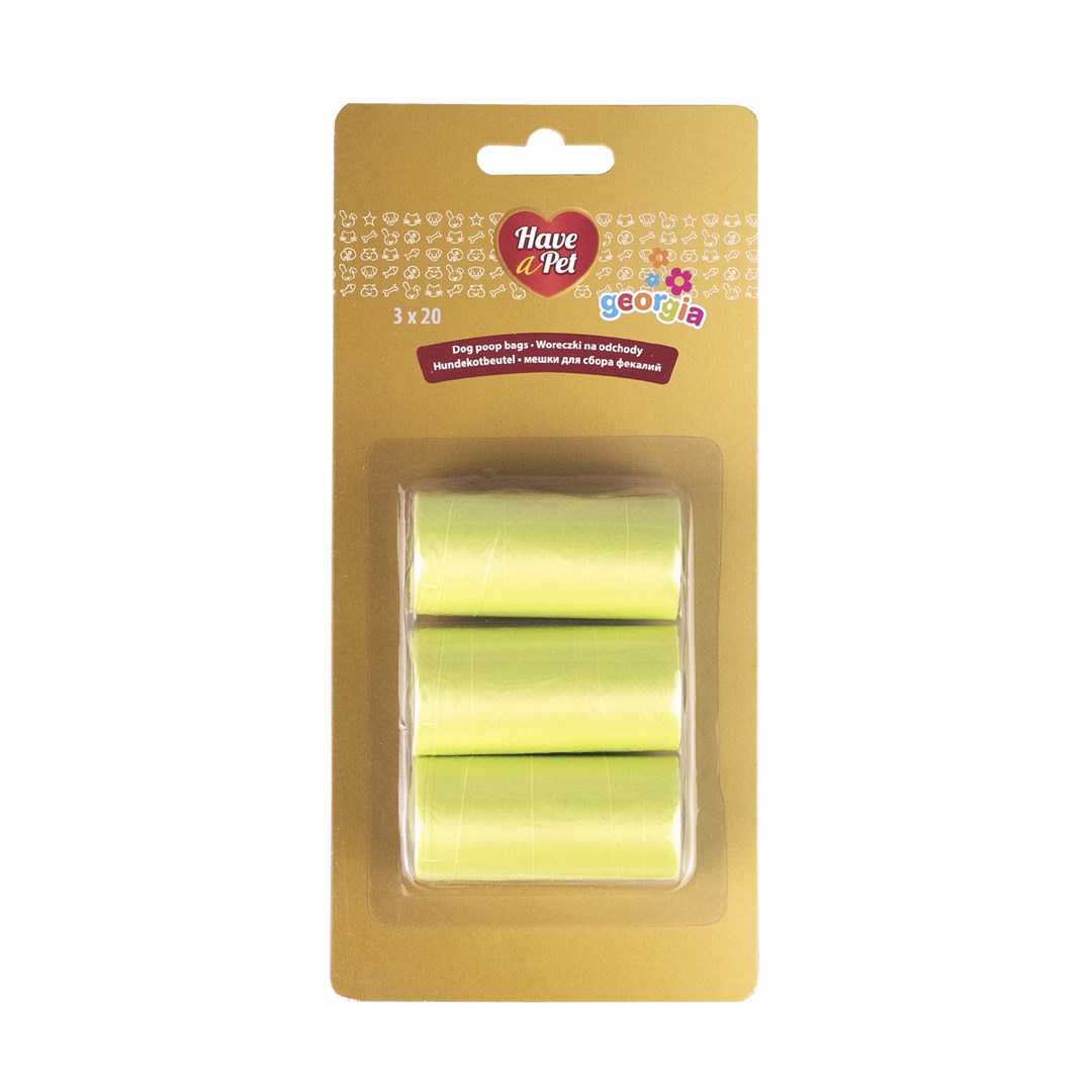 HAP POOP BAGS GEORGIA SCENT 3x20pcs
