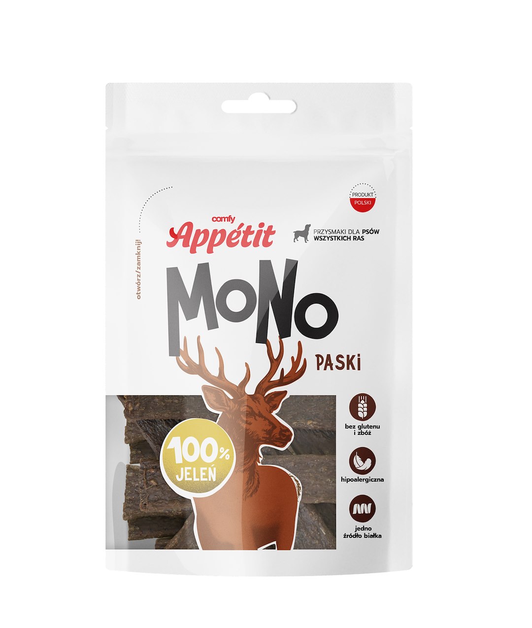 COMFY APPETIT MONO VENISON STRIP 80G