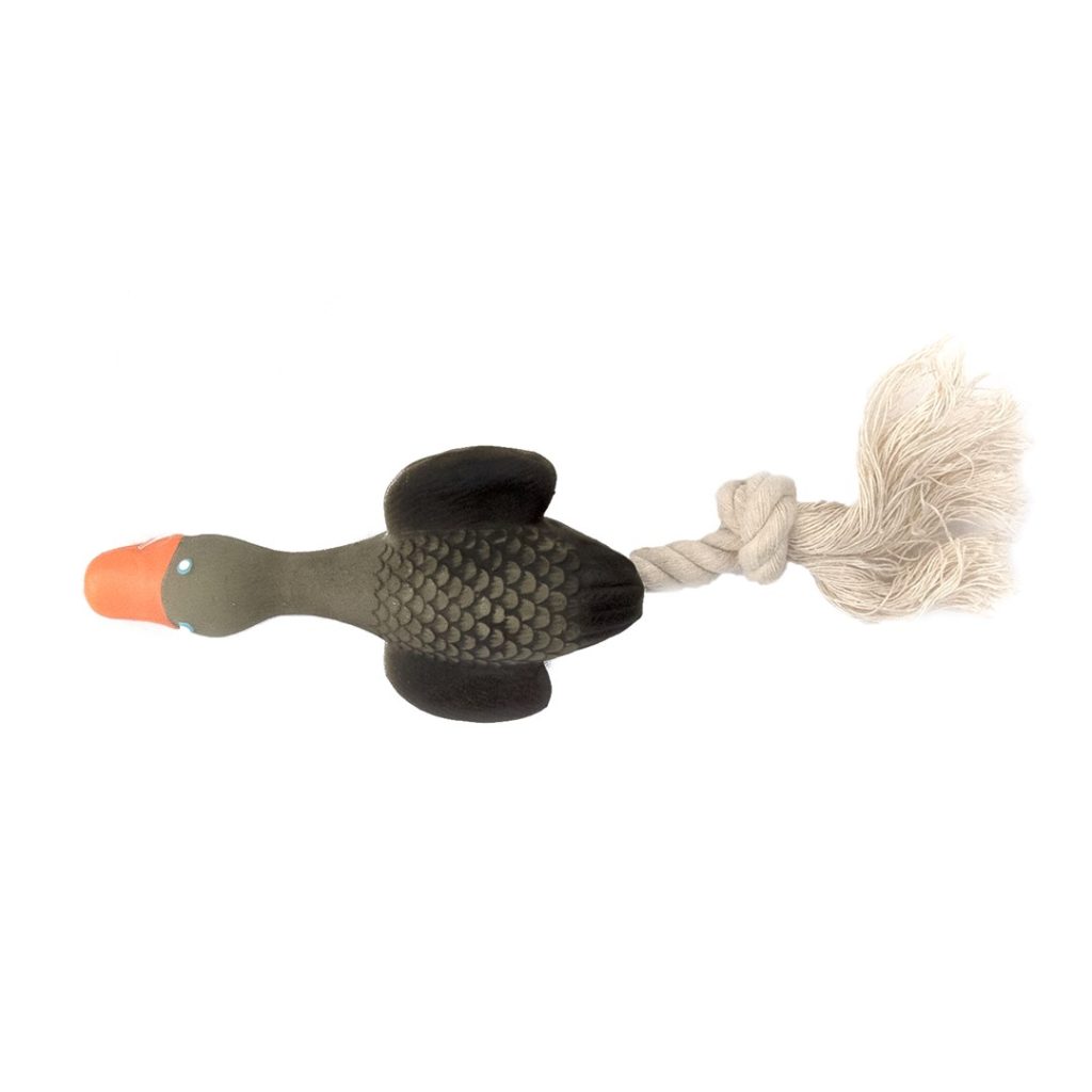 HAP TOY LX DUCK WITH ROPE GREY 23CM