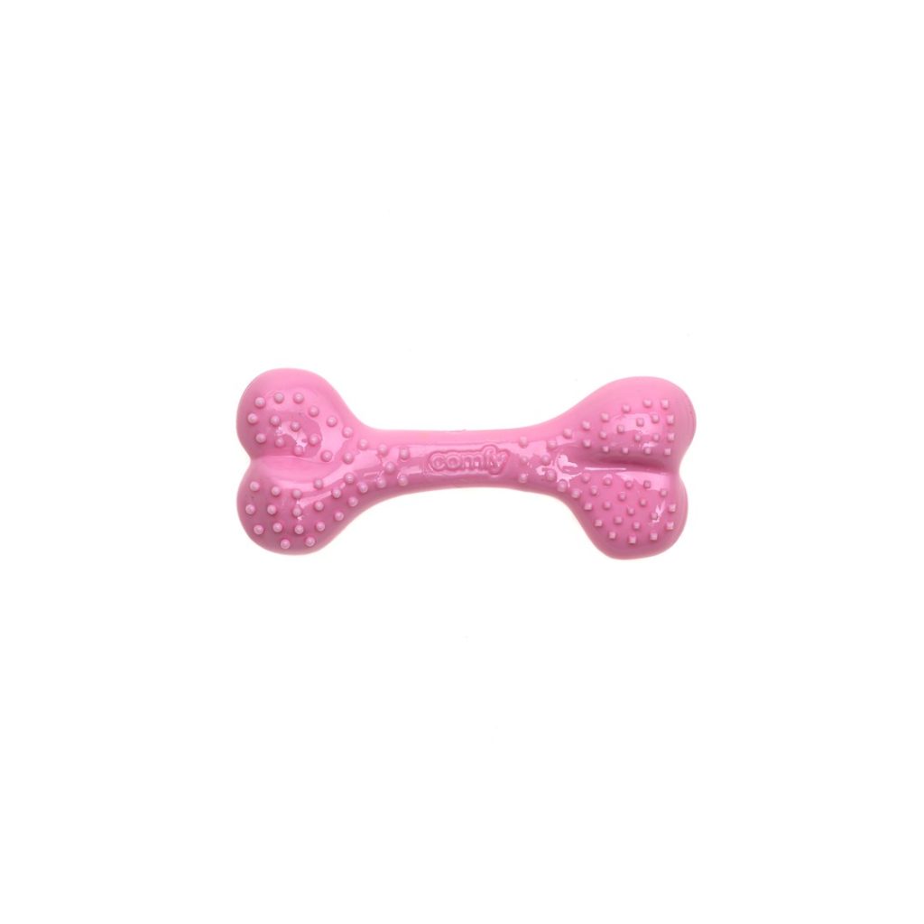 COMFY TOY DENTAL BONE 8,5CM STRAWB