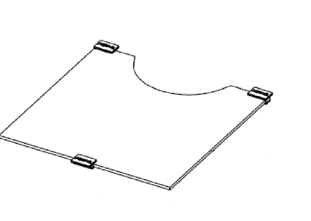 Curved glass separator SSS 30 black