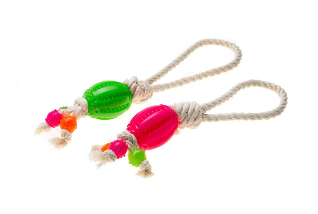 COMFY TOY ROBBI RUGBY PINK+ROPE X