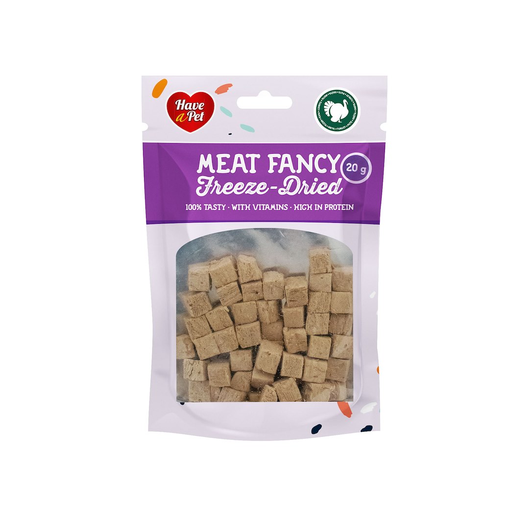 HAP FREEZE DRIED DOG TURKEY CUBES 20G
