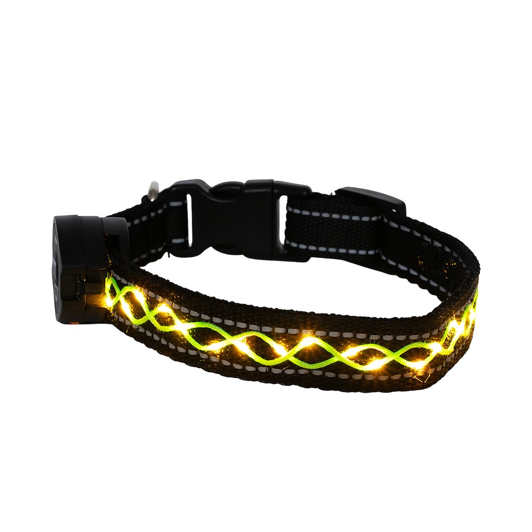 HAP COLLAR PARTY LED BLACK L