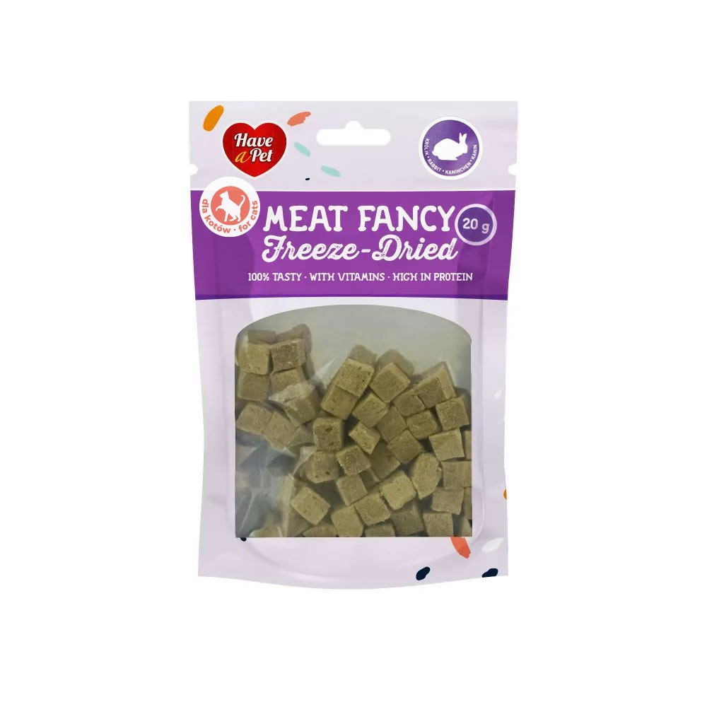 HAP FREEZE DRIED CAT RABBIT CUBES 20G