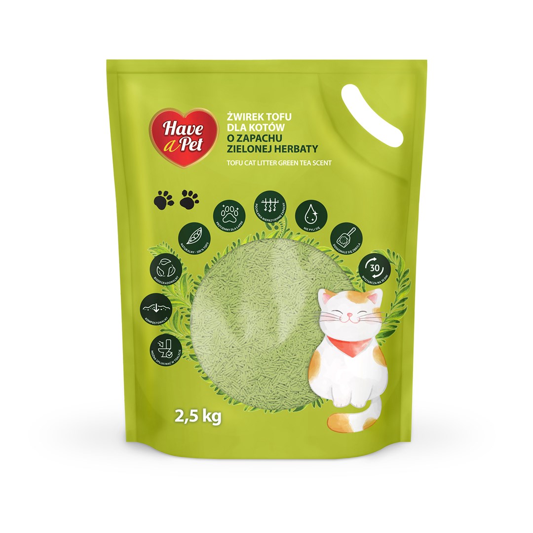 Have A Pet GREEN TEA TOFU GRIT 2.5 KG