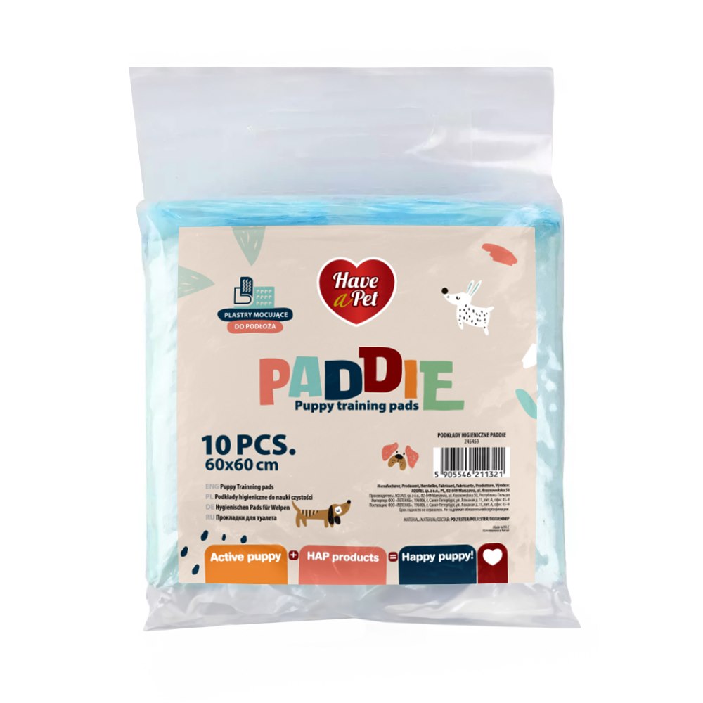 HAP TRAIN.PADS PADDIE 60X60CM/10PCS